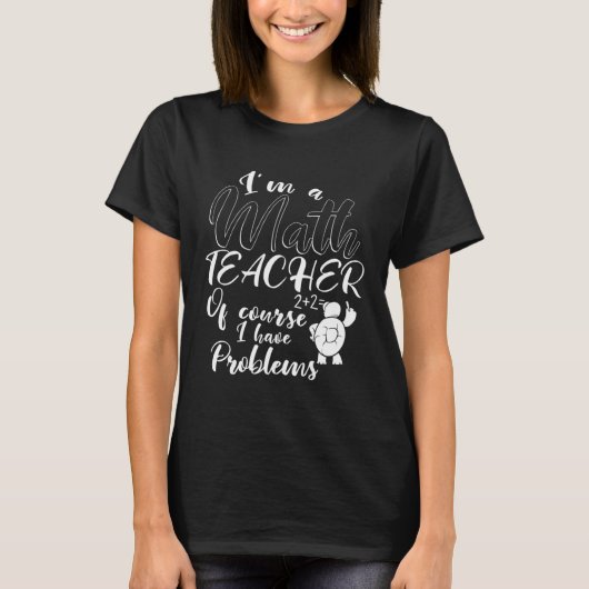 私は数学先生素晴らし先生 Tシャツ (正面)