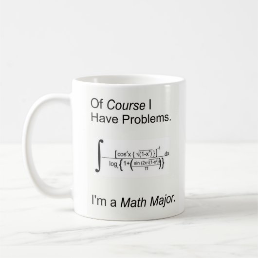 私は数学専攻の コーヒーマグカップ (左)