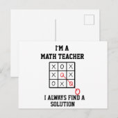 私は数学教師です。常に解決策を見つけます。 ポストカード (正面/裏面)