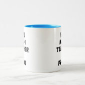 私は数学教師です & 誇りを持って 二色 マグカップ (中央)