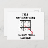 私は数学者だ、常に解決策を見つける ポストカード (正面/裏面)