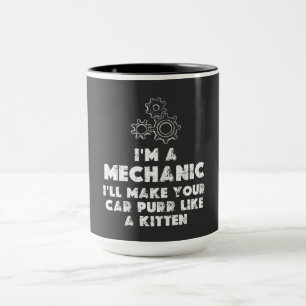 私は整備士おもしろい引用文 kitten マグカップ