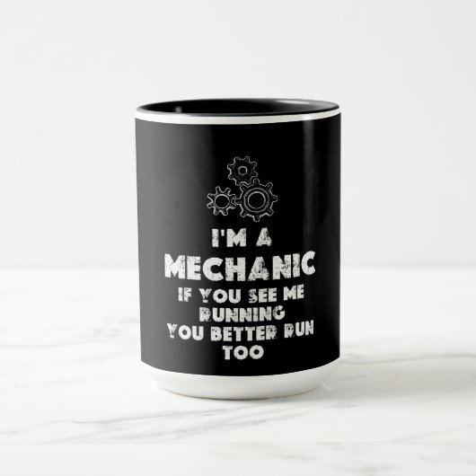 私は整備士 おもしろい マグカップ (中央)