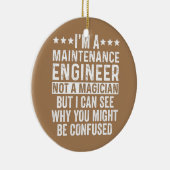 私は整備技師でマジシャンではないおもしろい セラミックオーナメント (右)