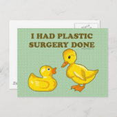 私は整形手術を受けた ポストカード (正面/裏面)