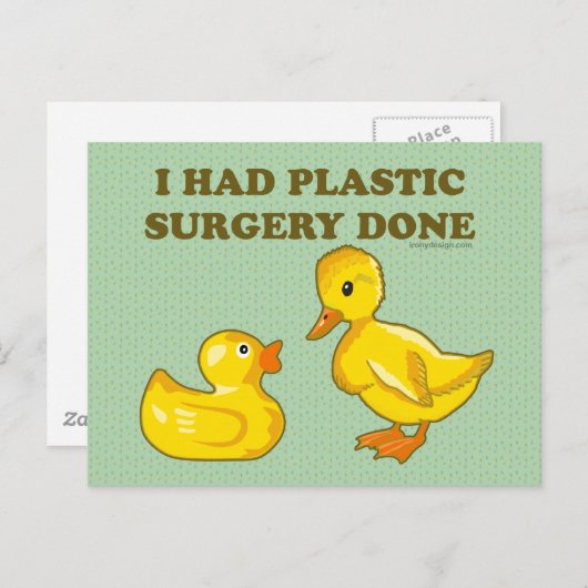 私は整形手術を受けた ポストカード (正面/裏面)
