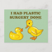 私は整形手術を受けた ポストカード (正面)