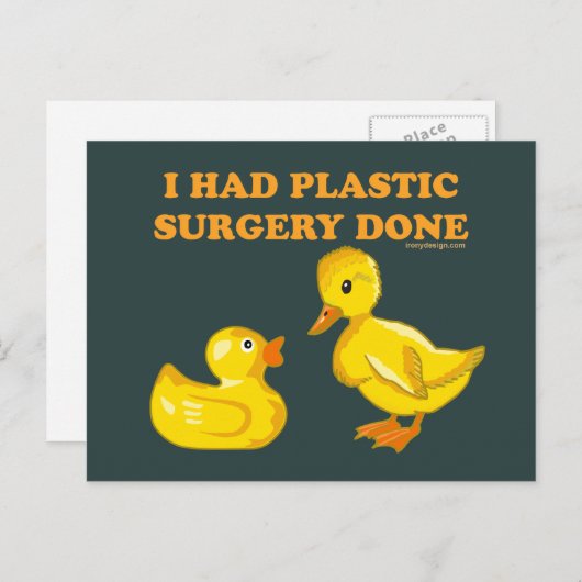 私は整形手術を受けた ポストカード (正面/裏面)