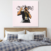 私は文化の感じもの キャンバスプリント (インサイチュ (寝室))