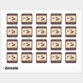 私は文字で醜い荒涼とした写真ではない スクエアシール (シート)