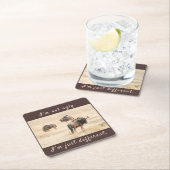 私は文字で醜い荒涼とした写真ではない スクエアペーパーコースター (インサイチュ)