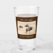 私は文字で醜い荒涼とした写真ではない タンブラーグラス (裏面)