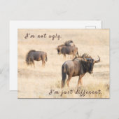 私は文字で醜い荒涼とした写真ではない ポストカード (正面/裏面)