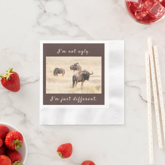 私は文字で醜い荒涼とした写真ではない 縁ありカクテルナプキン (インサイチュ)