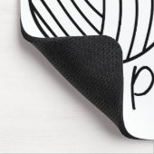 私は文字列を作かわいらしる・ニットのクロシェ糸の工芸品 マウスパッド (コーナー)