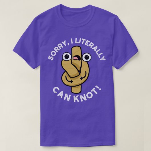 私は文字通りロープおもしろいのパンを結ぶ Tシャツ (デザイン正面)