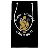 私は文字通りロープおもしろいプンダークBG結び目ができる スモールペーパーバッグ (正面)