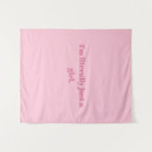 私は文字通り女の子のポスター タペストリー (正面(横))