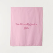 私は文字通り女の子のポスター タペストリー (正面)