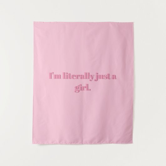 私は文字通り女の子のポスター タペストリー (正面)