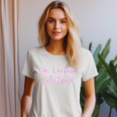 私は文字通り女の子のTシャツかわいいピンク Tシャツ