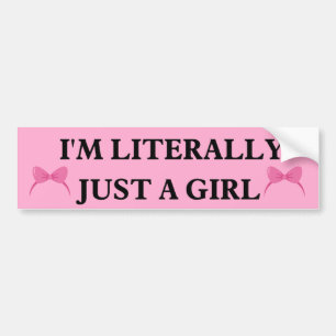 私は文字通り女の子バンパー バンパーステッカー