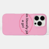 私は文字通り女の子ピンクのiPhone 16ケースだ Case-Mate iPhoneケース (裏面 (横))
