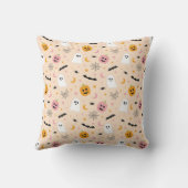 私は文字通り死んだ不気味なおもしろいハロウィーンのようである クッション (裏面)