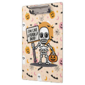 私は文字通り死んだ不気味なおもしろいハロウィーンのようである クリップボード (左)