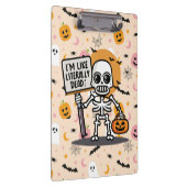 私は文字通り死んだ不気味なおもしろいハロウィーンのようである クリップボード (右)