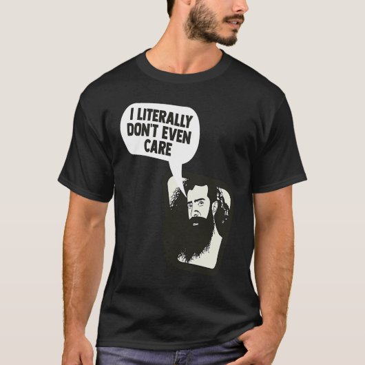 私は文字通り気におもしろいことわざ Tシャツ (正面)
