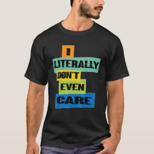 私は文字通り気にヴィンテージ引用文 Tシャツ