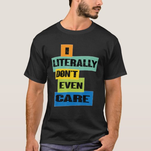 私は文字通り気にヴィンテージ引用文 Tシャツ (正面)