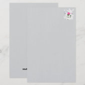 私は文房具を持ち上げた 便箋 (正面/裏面)