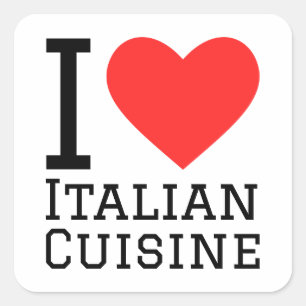 私は料理がイタリアン大好き スクエアシール
