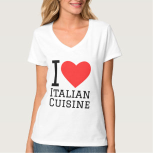私は料理がイタリアン大好き Tシャツ