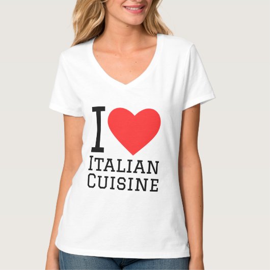 私は料理がイタリアン大好き Tシャツ (正面)