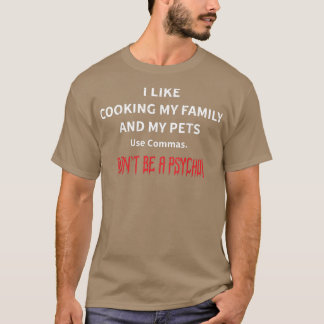 私は料理とペットの文法政策が好きだ Tシャツ