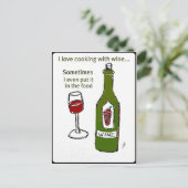 私は料理とワインが好きで、時々置いてしまう ポストカード (スタンド正面)