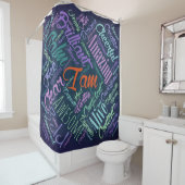 私は断言の単語の雲の芸術です シャワーカーテン (インサイチュ)