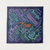 私は断言の単語の雲の芸術です タペストリー (正面)