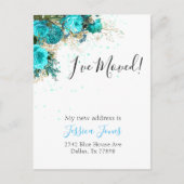 私は新しいアドレスの発表Shabby Chicに移動した 案内ポストカード (正面)