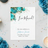 私は新しいアドレスの発表Shabby Chicに移動した 案内ポストカード