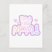 私は新しいママTシャツとギフト ポストカード (正面)