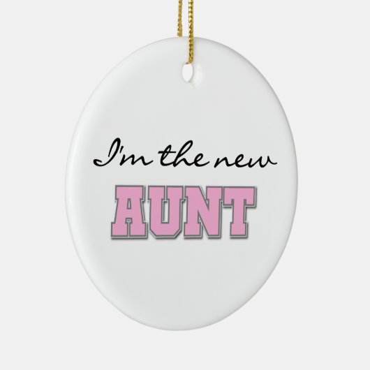 私は新しい叔母さんおよびギフトですTshirts セラミックオーナメント (右)