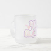 私は新しい叔母である – ピンクの色合い フロストグラスマグカップ (正面左)