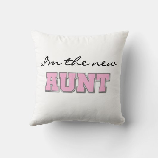 私は新しい叔母のTシャツとギフト クッション (裏面)