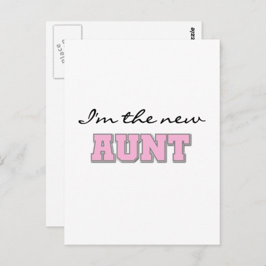 私は新しい叔母のTシャツとギフト ポストカード (正面/裏面)