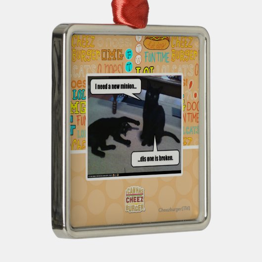 私は新しい子分を必要とします メタルオーナメント (右)