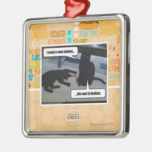 私は新しい子分を必要とします メタルオーナメント (左)